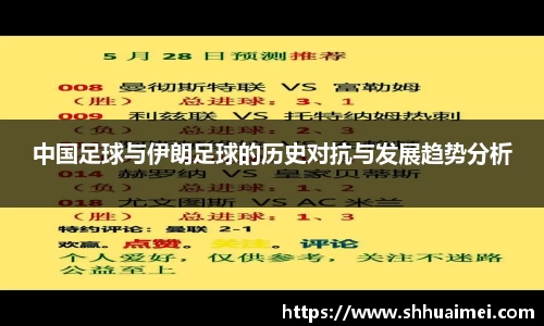 中国足球与伊朗足球的历史对抗与发展趋势分析